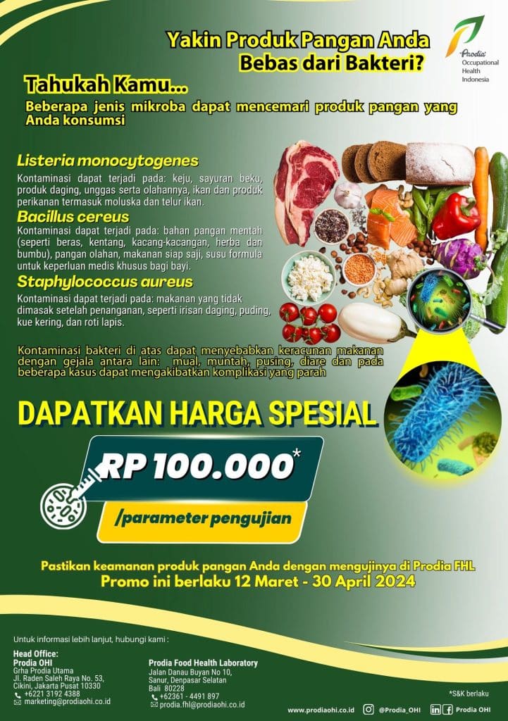 FIX - Pastikan Produk Pangan Bebas dari Bakteri