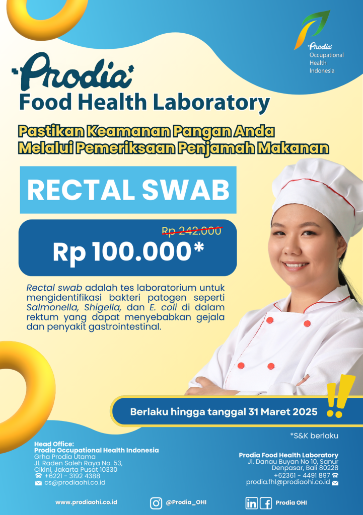 Harga spesial tes Rectal Swab hanya bayar Rp 100.000