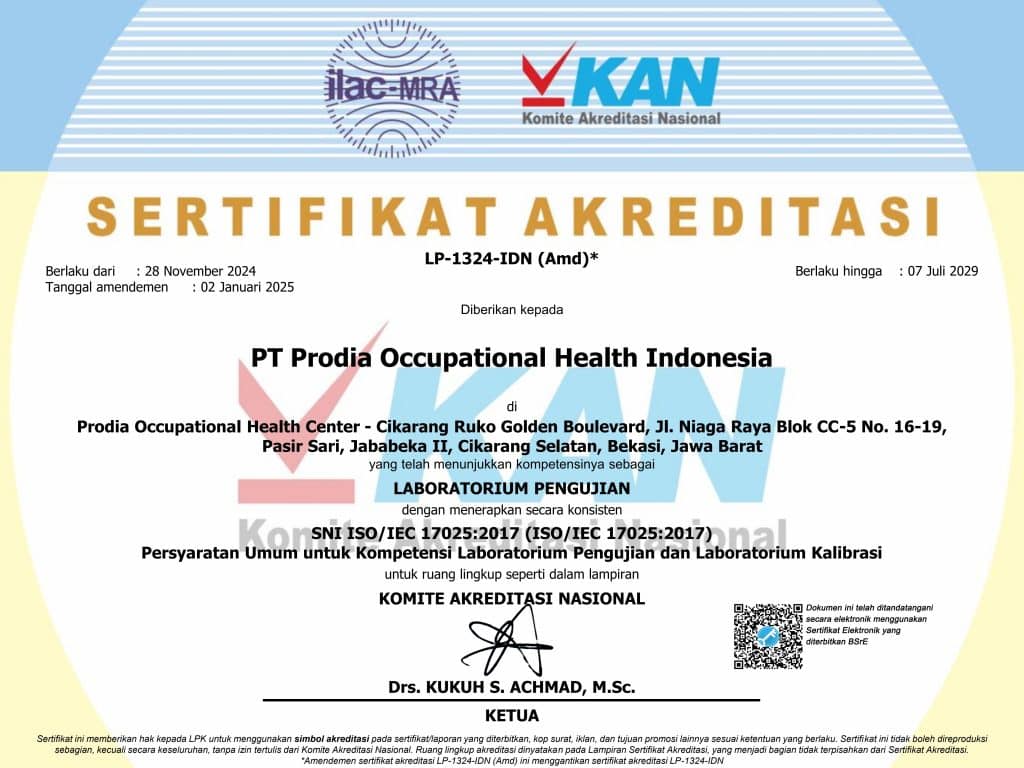 Akreditasi KAN 17025 Prodia Indtox Lab