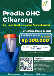 Prodia OHC Cikarang kini telah dapat melakukan Analisa Sperma! Manfaatkan harga spesial Analisa Sperma Rp 300.000* berlaku mulai 12 Desember 2024 hingga 31 Januari 2025 hanya di Prodia OHC Cikarang.