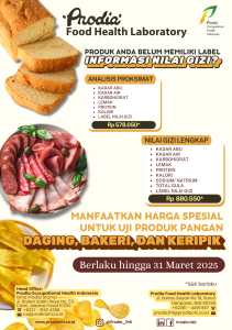 Harga Spesial Uji Nilai Gizi (Sampel Daging, Bakeri dan Keripik