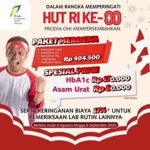 Promo HUT RI Ke-80, Harga Spesial untuk Paket MCU Merdeka, Pemeriksaan Asam Urat dan HbA1c