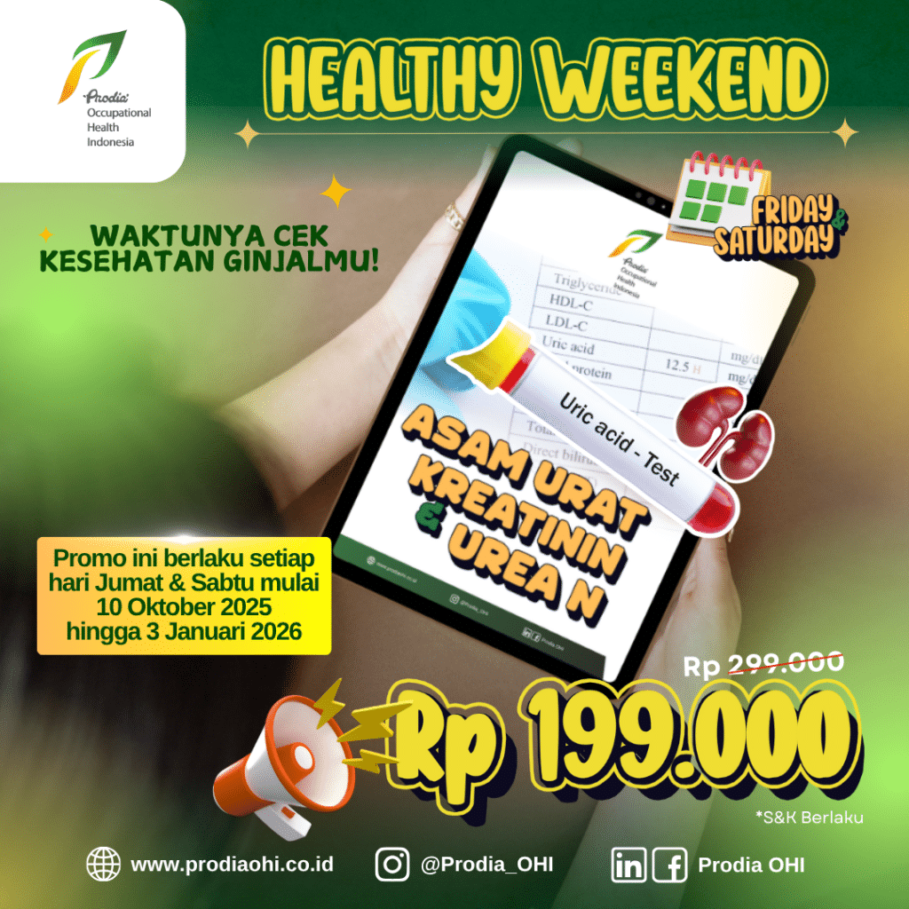 Dapatkan pemeriksaan fungsi ginjal, yaitu Asam Urat, Kreatinin, Urea N, Ureum, dan eLFG hanya Rp 199.000 dalam Healthy Weekend setiap Jumat & Sabtu, 10 Oktober 2025 hingga 3 Januari 2026