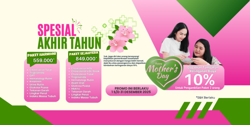 Paket pemeriksaan dengan harga hemat, dan dapatkan tambahan diskon 10% untuk pemeriksaan 2 orang