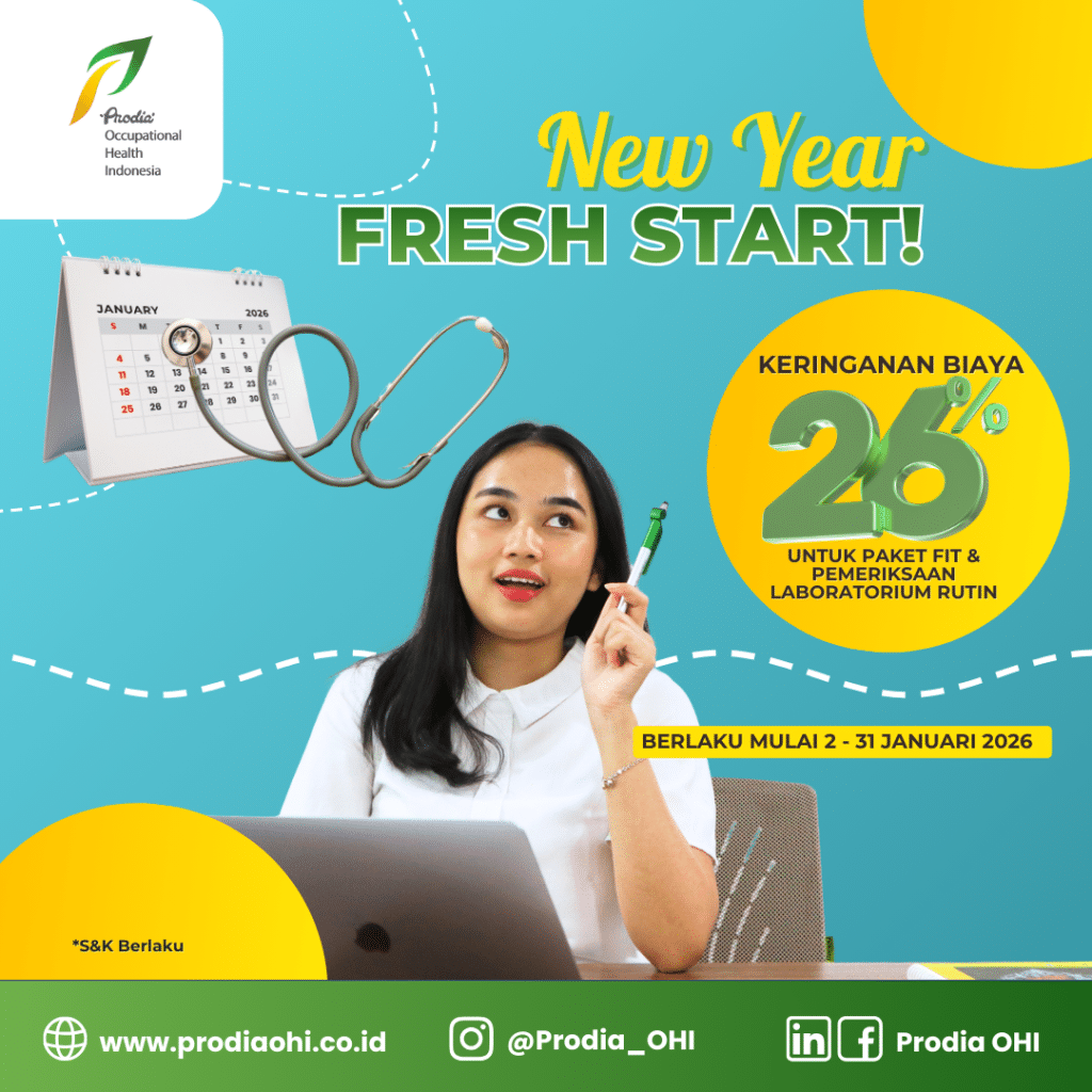 Keringanan biaya spesial 26% untuk Paket FIT dan pemeriksaan laboratorium rutin mulai 2–31 Januari 2026 di Prodia OHC Jakarta dan Cikarang