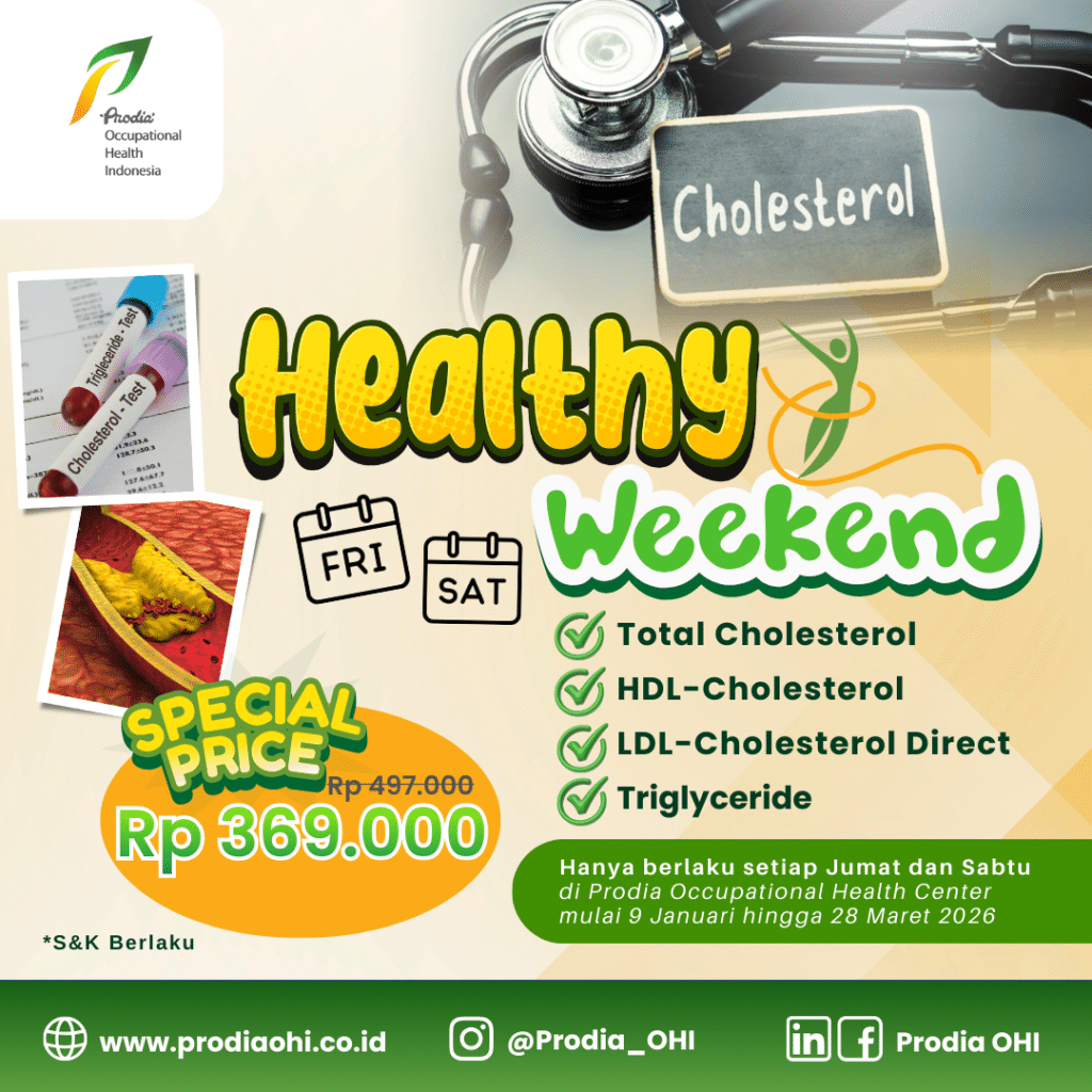 Pemeriksaan Kolesterol Total, HDL, LDL Direk, dan Trigliserida hanya Rp 369.000 mulai 9 Januari s/d 28 Maret 2026, setiap Jumat dan Sabtu di Prodia OHC